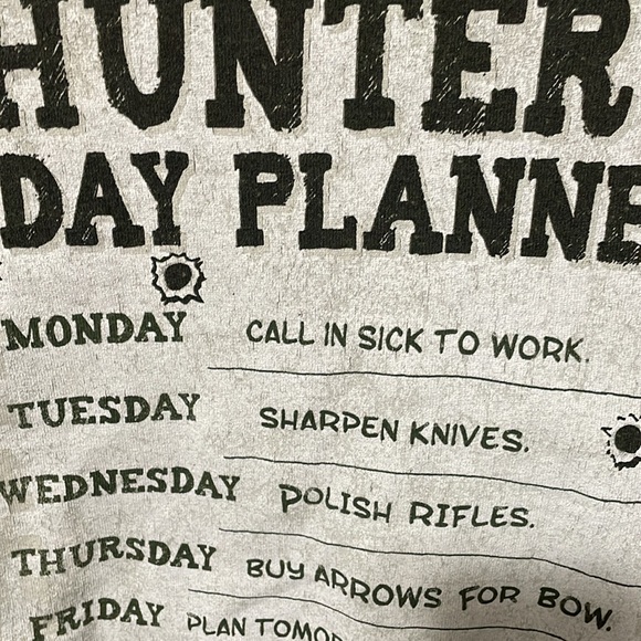 HUNTER’S Day Planner Tee 🔥 - Picture 4 of 6